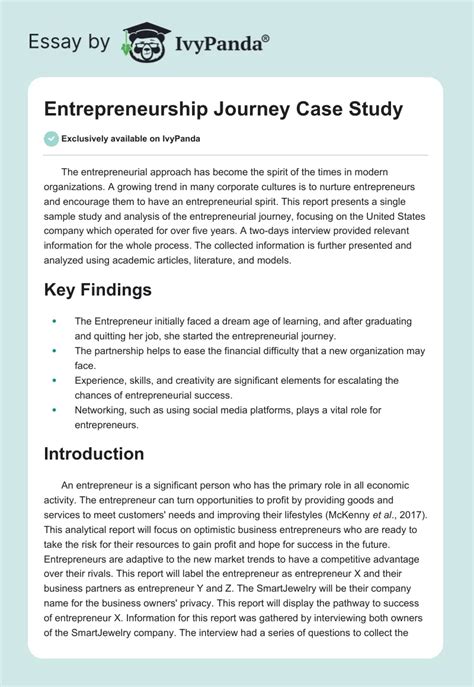 SIEN 6006 University of Sydney Entrepreneurship Case Study.